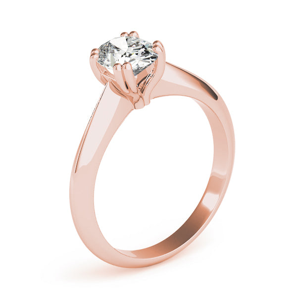 Sophisticated Double Prong Engagement Ring Oval Diamond Engagement Ring — 9K/18K Gold & Platinum