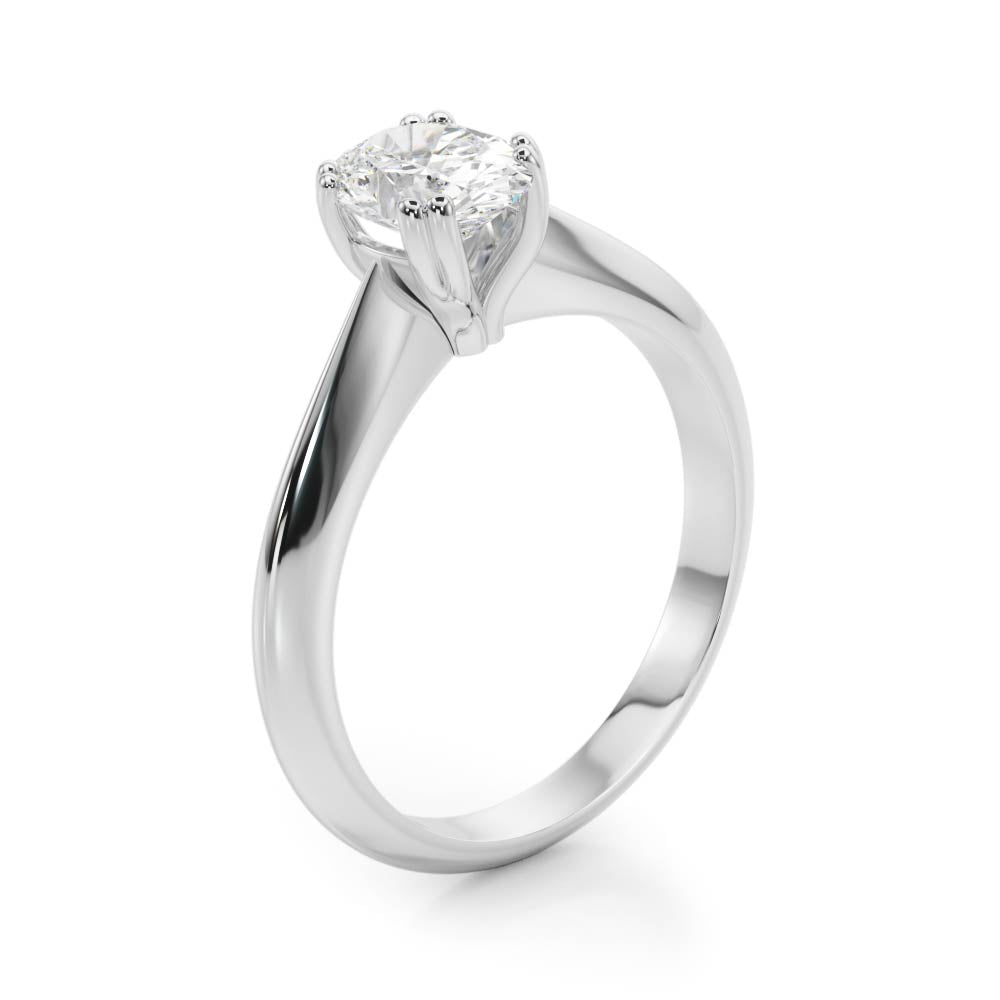 Sophisticated Double Prong Engagement Ring Oval Diamond Engagement Ring — 9K/18K Gold & Platinum