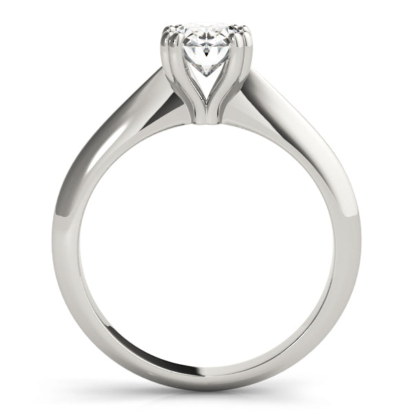 Sophisticated Double Prong Engagement Ring Oval Diamond Engagement Ring — 9K/18K Gold & Platinum