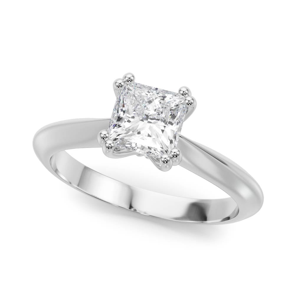 Brilliant Double Prong Engagement Ring Cushion Diamond Engagement Ring — 9K/18K Gold & Platinum