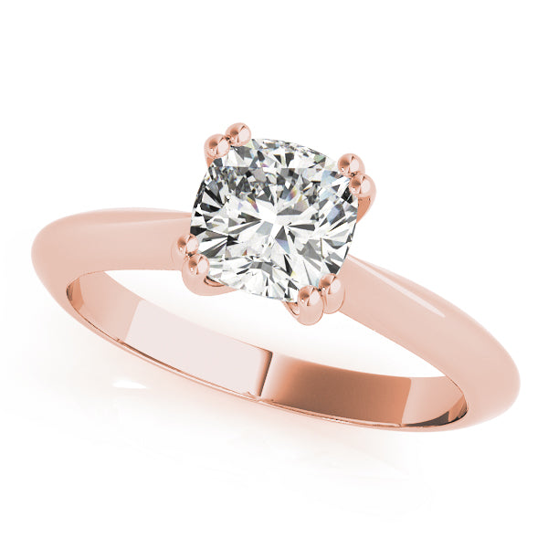 Brilliant Double Prong Engagement Ring Cushion Diamond Engagement Ring — 9K/18K Gold & Platinum