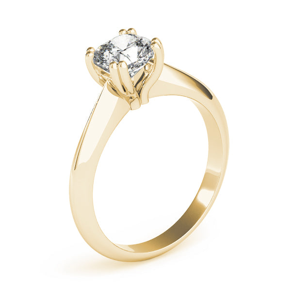 Brilliant Double Prong Engagement Ring Cushion Diamond Engagement Ring — 9K/18K Gold & Platinum