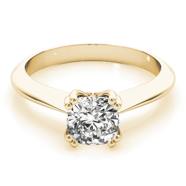 Brilliant Double Prong Engagement Ring Cushion Diamond Engagement Ring — 9K/18K Gold & Platinum