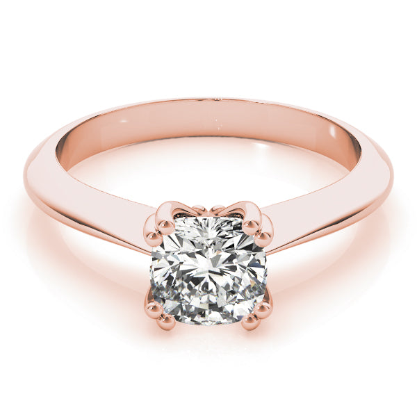 Brilliant Double Prong Engagement Ring Cushion Diamond Engagement Ring — 9K/18K Gold & Platinum