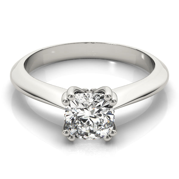 Brilliant Double Prong Engagement Ring Cushion Diamond Engagement Ring — 9K/18K Gold & Platinum