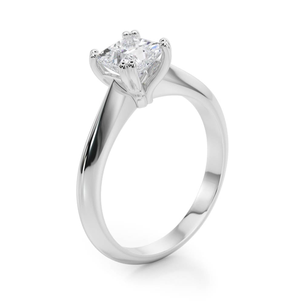 Brilliant Double Prong Engagement Ring Cushion Diamond Engagement Ring — 9K/18K Gold & Platinum