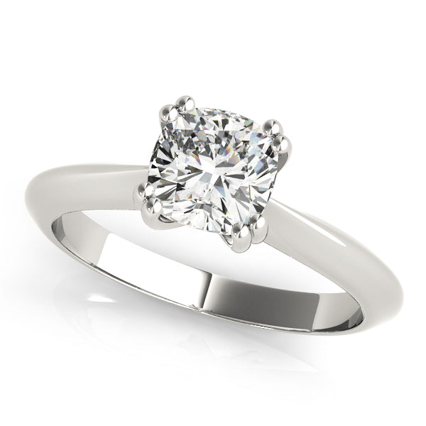 Brilliant Double Prong Engagement Ring Cushion Diamond Engagement Ring — 9K/18K Gold & Platinum