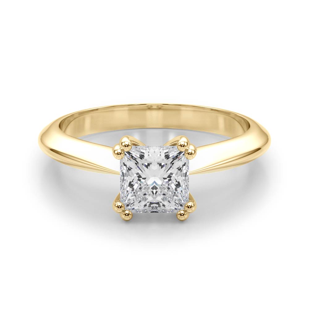 Brilliant Double Prong Engagement Ring Cushion Diamond Engagement Ring — 9K/18K Gold & Platinum