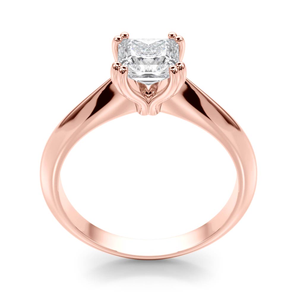 Brilliant Double Prong Engagement Ring Cushion Diamond Engagement Ring — 9K/18K Gold & Platinum