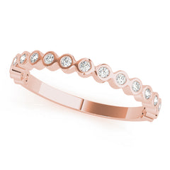 Stackable Bezel Set Half Eternity Ring in Gold & Platinum