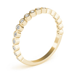 Stackable Bezel Set Half Eternity Ring in Gold & Platinum