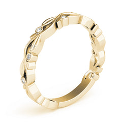 Nature Inspired Stackable Half Eternity Ring in Gold & Platinum