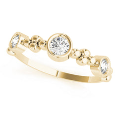 Stackable Half Eternity Ring in Gold & Platinum