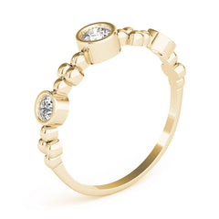 Stackable Half Eternity Ring in Gold & Platinum