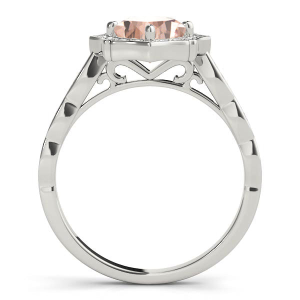 Dazzling Scalloped Halo Ring Cushion Diamond Engagement Ring — 9K/18K Gold & Platinum