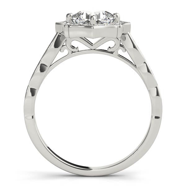 Dazzling Scalloped Halo Ring Cushion Diamond Engagement Ring — 9K/18K Gold & Platinum