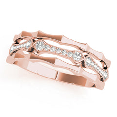 Diamond Half Eternity Ring in Gold & Platinum