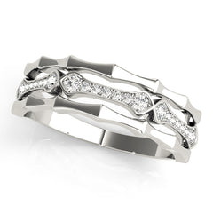 Diamond Half Eternity Ring in Gold & Platinum