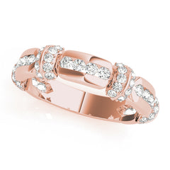 Diamond Half Eternity Ring in Gold & Platinum