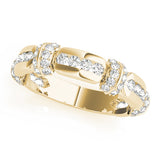 Diamond Half Eternity Ring in Gold & Platinum