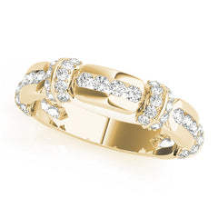 Diamond Half Eternity Ring in Gold & Platinum