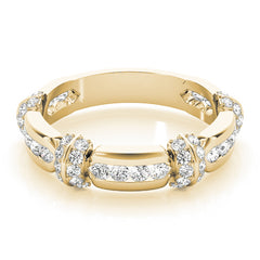 Diamond Half Eternity Ring in Gold & Platinum