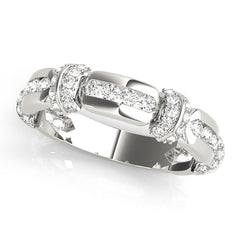 Diamond Half Eternity Ring in Gold & Platinum