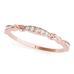 Stackable Vintage Inspired Half Eternity Ring in Gold & Platinum