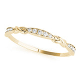 Stackable Vintage Inspired Half Eternity Ring in Gold & Platinum