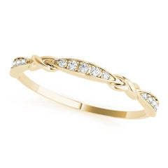 Stackable Vintage Inspired Half Eternity Ring in Gold & Platinum