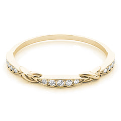 Stackable Vintage Inspired Half Eternity Ring in Gold & Platinum