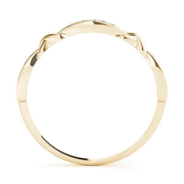 Stackable Vintage Inspired Half Eternity Ring in Gold & Platinum