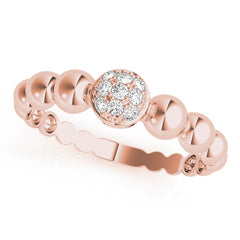 Stackable Half Eternity Ring in Gold & Platinum