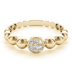 Stackable Half Eternity Ring in Gold & Platinum