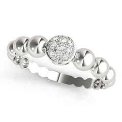 Stackable Half Eternity Ring in Gold & Platinum