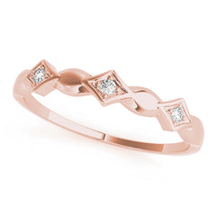 Stackable Half Eternity Ring in Gold & Platinum