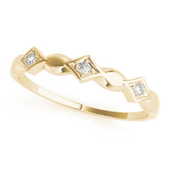 Stackable Half Eternity Ring in Gold & Platinum