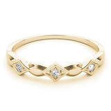 Stackable Half Eternity Ring in Gold & Platinum