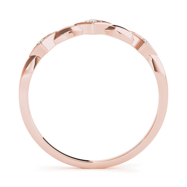Stackable Half Eternity Ring in Gold & Platinum