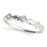 Stackable Half Eternity Ring in Gold & Platinum