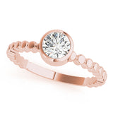 Opulent Fashion Band Round Diamond Engagement Ring — 9K/18K Gold & Platinum