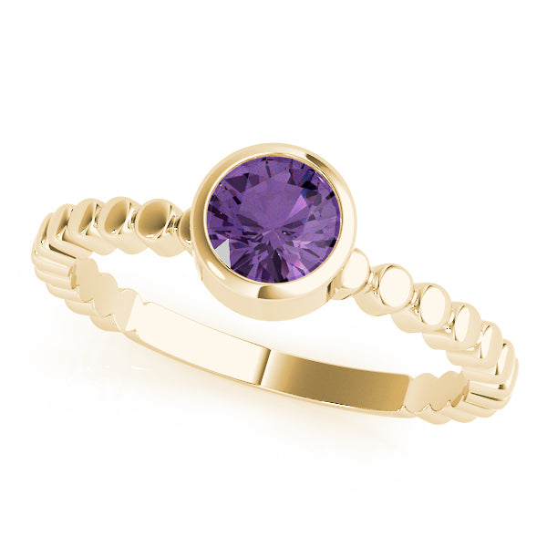Opulent Fashion Band Round Diamond Engagement Ring — 9K/18K Gold & Platinum