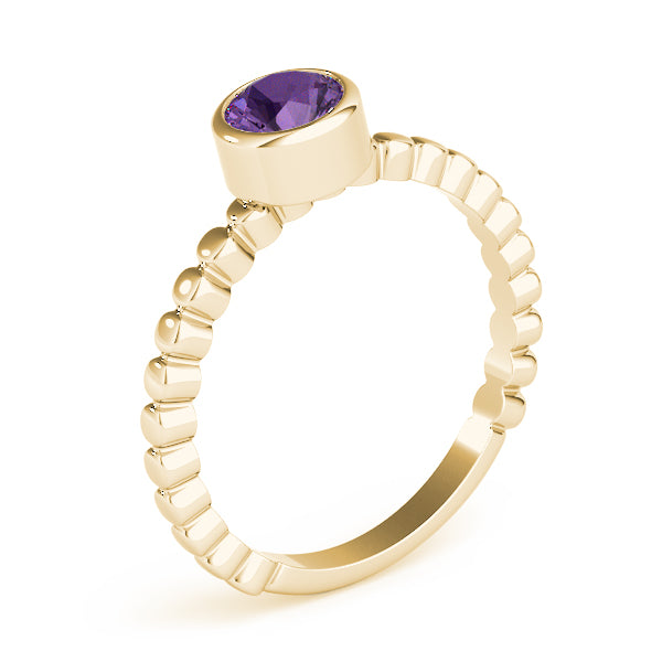 Opulent Fashion Band Round Diamond Engagement Ring — 9K/18K Gold & Platinum