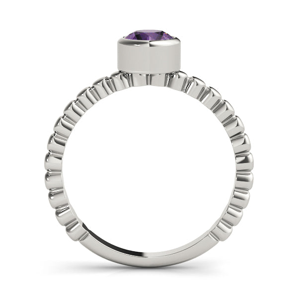 Opulent Fashion Band Round Diamond Engagement Ring — 9K/18K Gold & Platinum