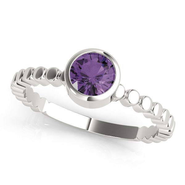 Opulent Fashion Band Round Diamond Engagement Ring — 9K/18K Gold & Platinum