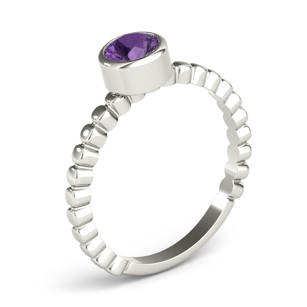 Opulent Fashion Band Round Diamond Engagement Ring — 9K/18K Gold & Platinum