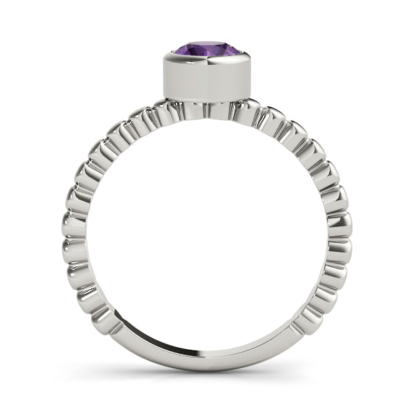 Opulent Fashion Band Round Diamond Engagement Ring — 9K/18K Gold & Platinum