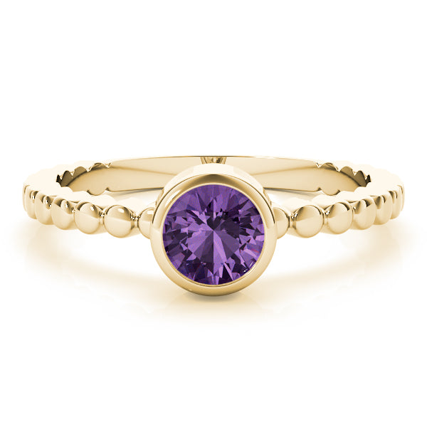 Opulent Fashion Band Round Diamond Engagement Ring — 9K/18K Gold & Platinum