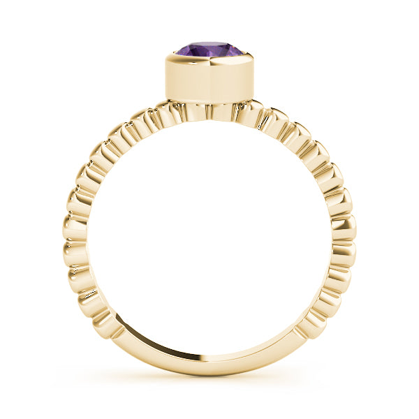 Opulent Fashion Band Round Diamond Engagement Ring — 9K/18K Gold & Platinum