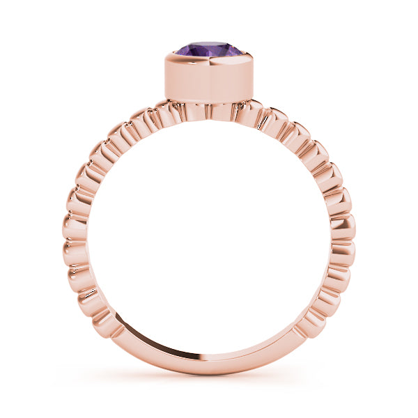 Opulent Fashion Band Round Diamond Engagement Ring — 9K/18K Gold & Platinum